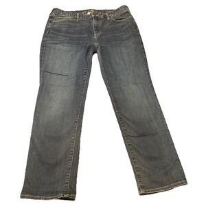 Eddie Bauer Slightly Curvy‎ Fit Jeans Women's Size 14 Blue Mid Rise Denim